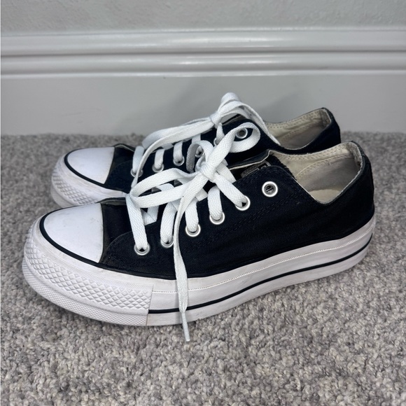 Converse Classic Black and White Low-Tops - Picture 5 of 8